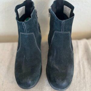 Sorel Leather Evie Black Leather Waterproof Outdoor Side-zip Boots Sz 8.5